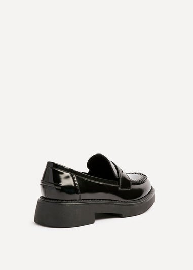 Linzi Direction Black Patent Chunky Loafer