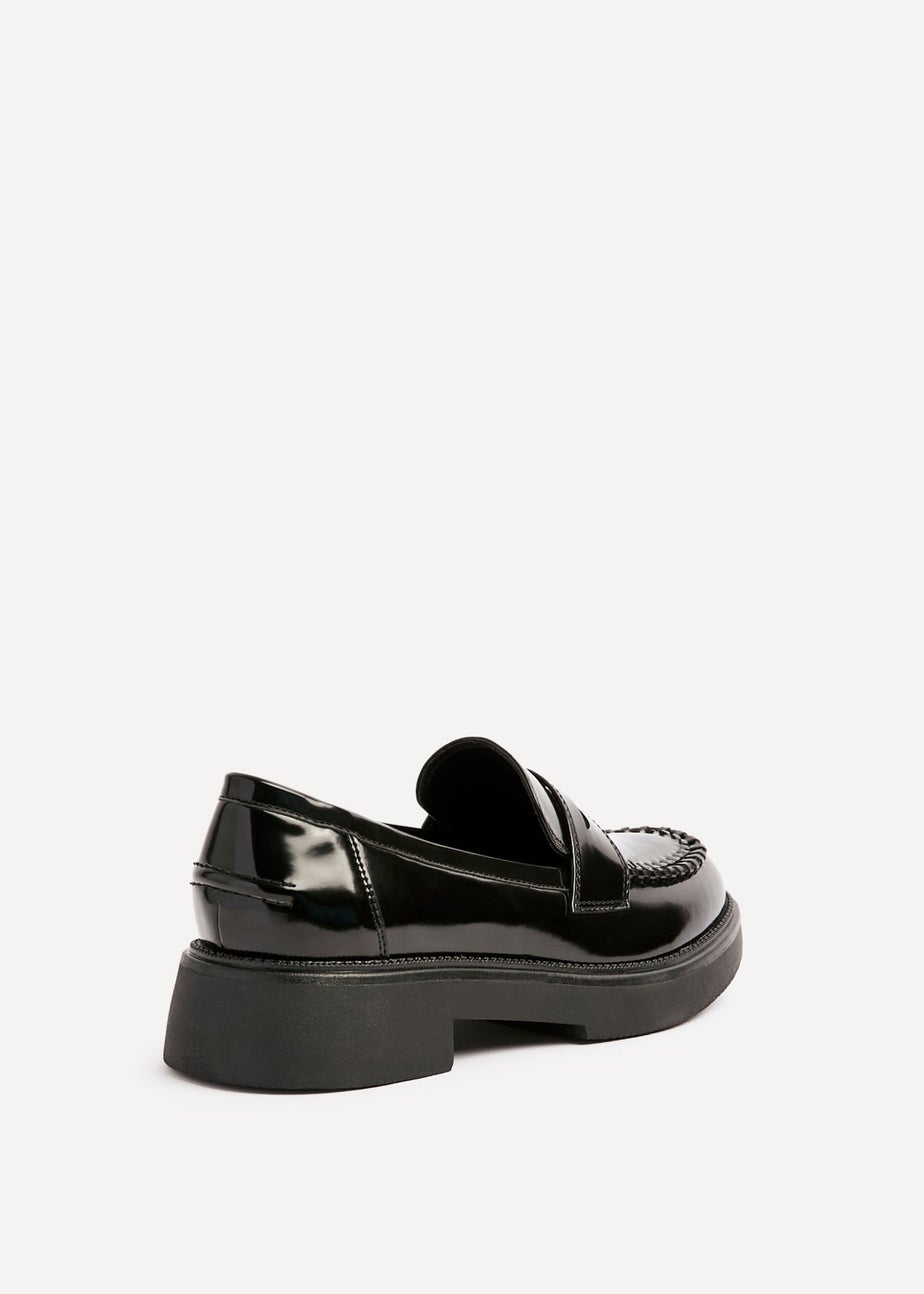 Linzi Direction Black Patent Chunky Loafer