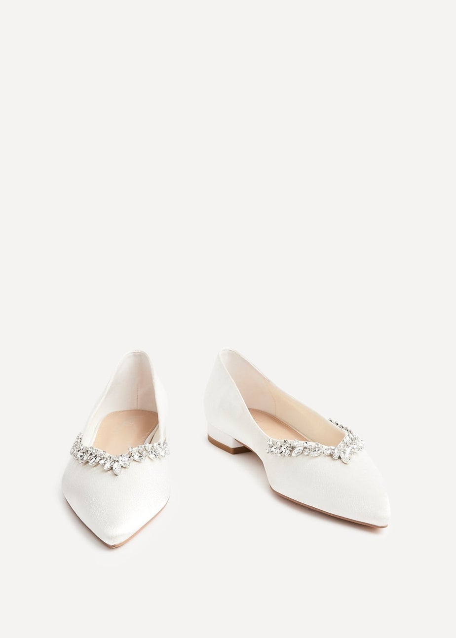 Linzi Endless Bridal Ivory Pointed Toe Ballet Flat