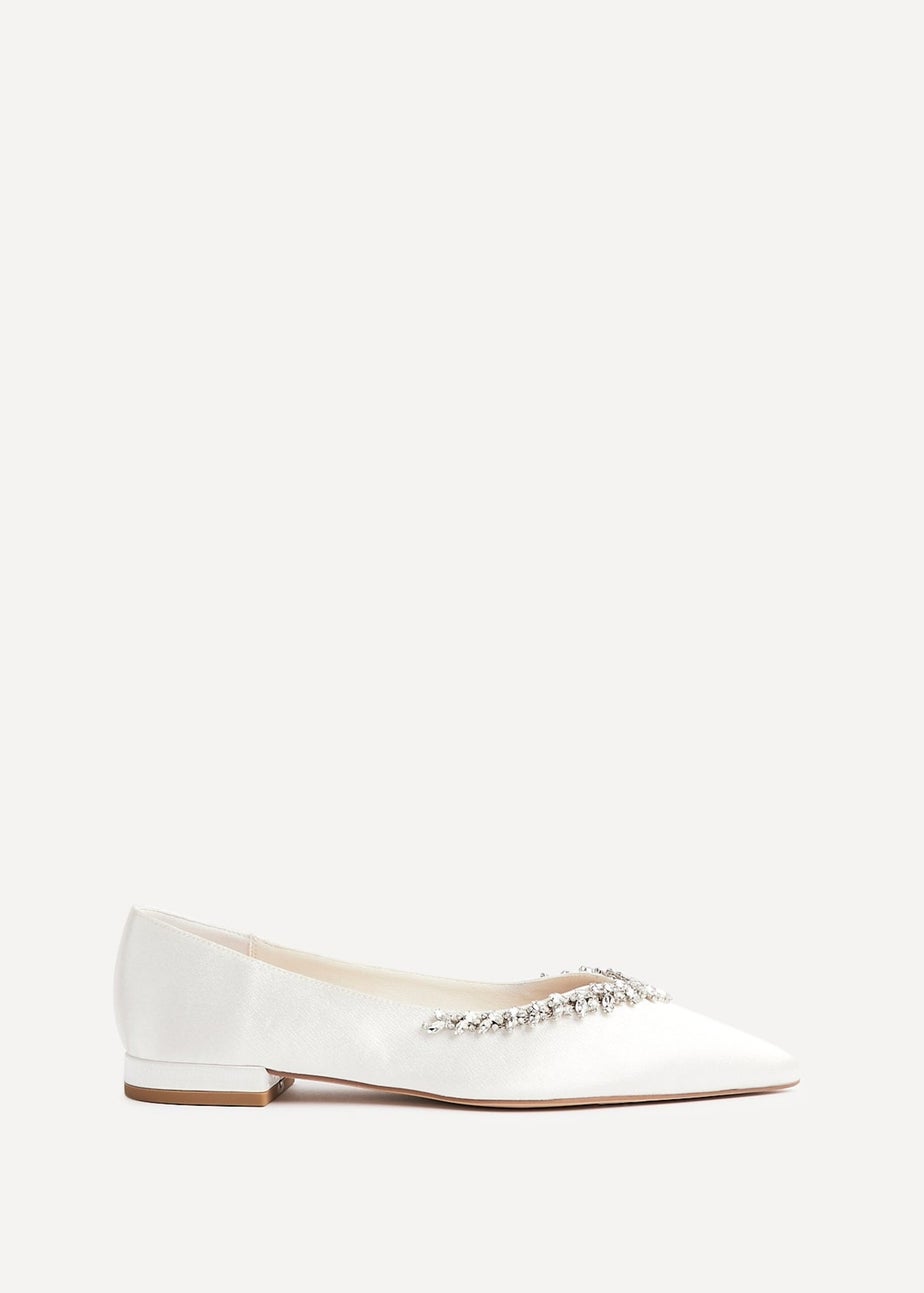 Linzi Endless Bridal Ivory Pointed Toe Ballet Flat