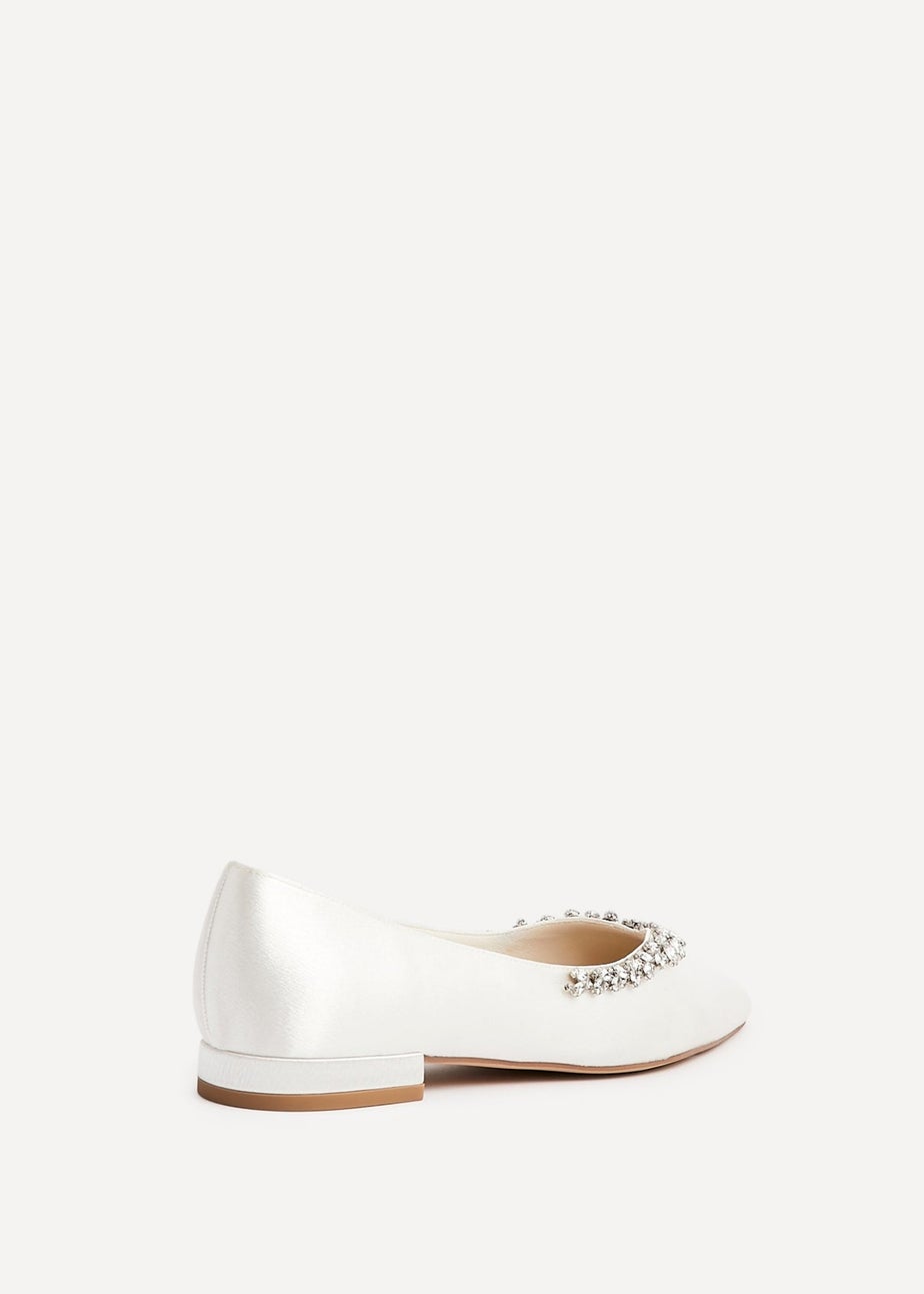 Linzi Endless Bridal Ivory Pointed Toe Ballet Flat