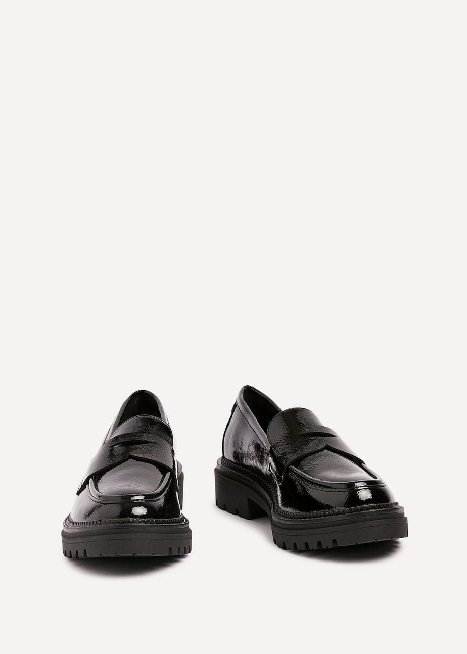 Linzi Lesson Black Patent Chunky Loafer