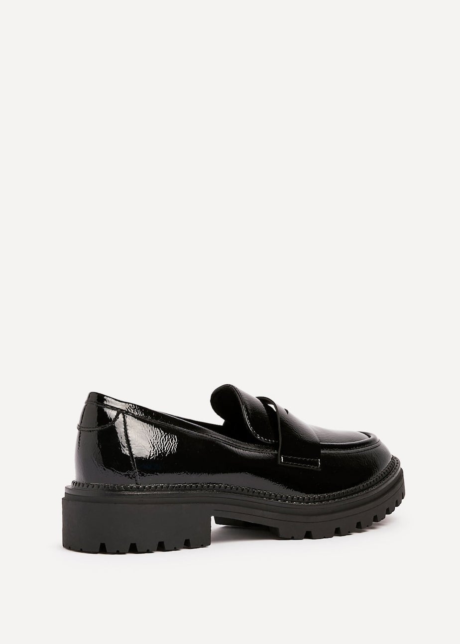 Linzi Lesson Black Patent Chunky Loafer