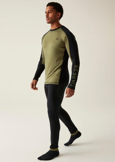 Dare2B Black/Green Exchange III Baselayer Set
