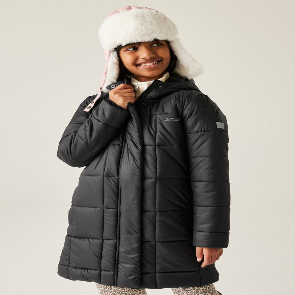 Regatta Black Kids' Embrie Lightweight Jacket (3-16yrs)
