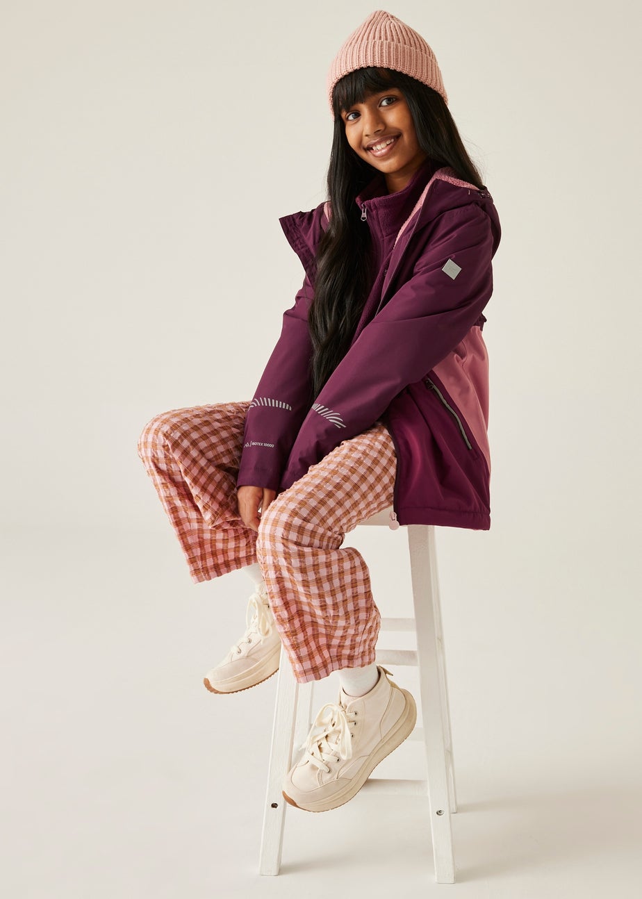 Regatta Vintage Pink Kids' Hillain Warm Lined Reflective Waterproof Insulated Jacket (3-16yrs)