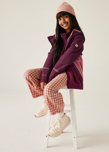 Regatta Vintage Pink Kids' Hillain Warm Lined Reflective Waterproof Insulated Jacket (3-16yrs)