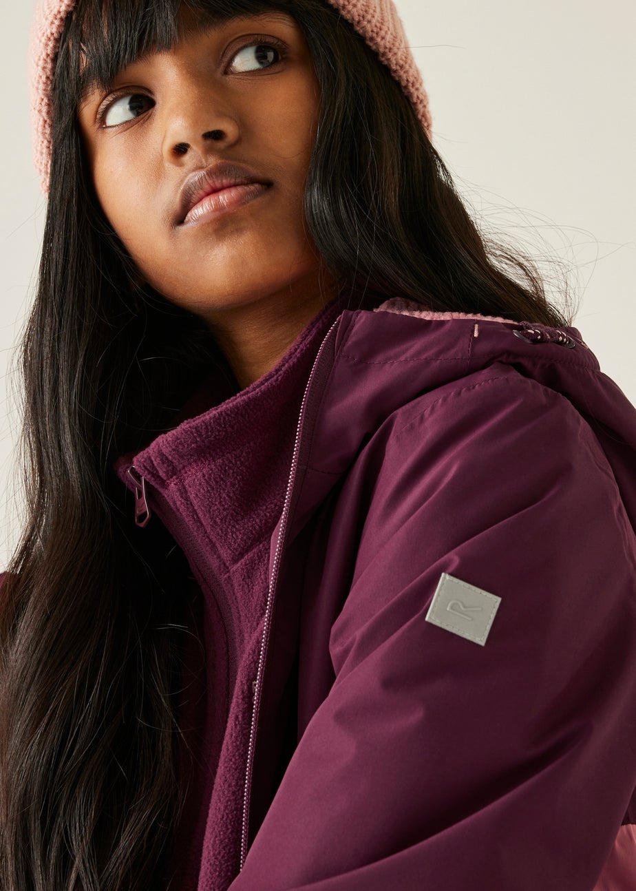 Regatta Vintage Pink Kids' Hillain Warm Lined Reflective Waterproof Insulated Jacket (3-16yrs)