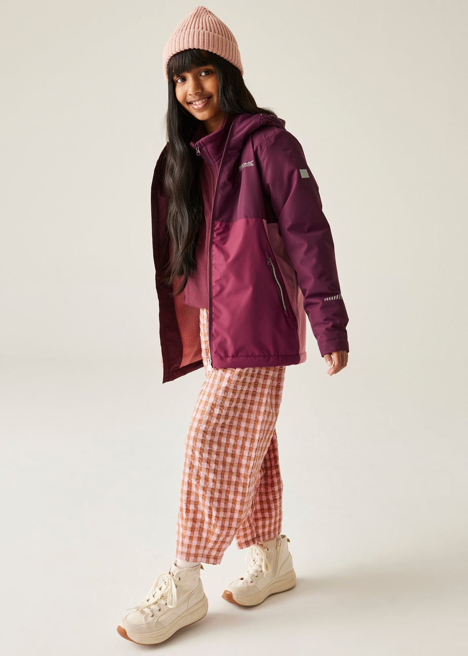 Regatta Vintage Pink Kids' Hillain Warm Lined Reflective Waterproof Insulated Jacket (3-16yrs)