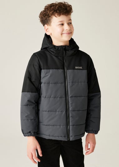 Regatta Black/Grey Kids' Lofthouse Reflective Jacket (3-16yrs)