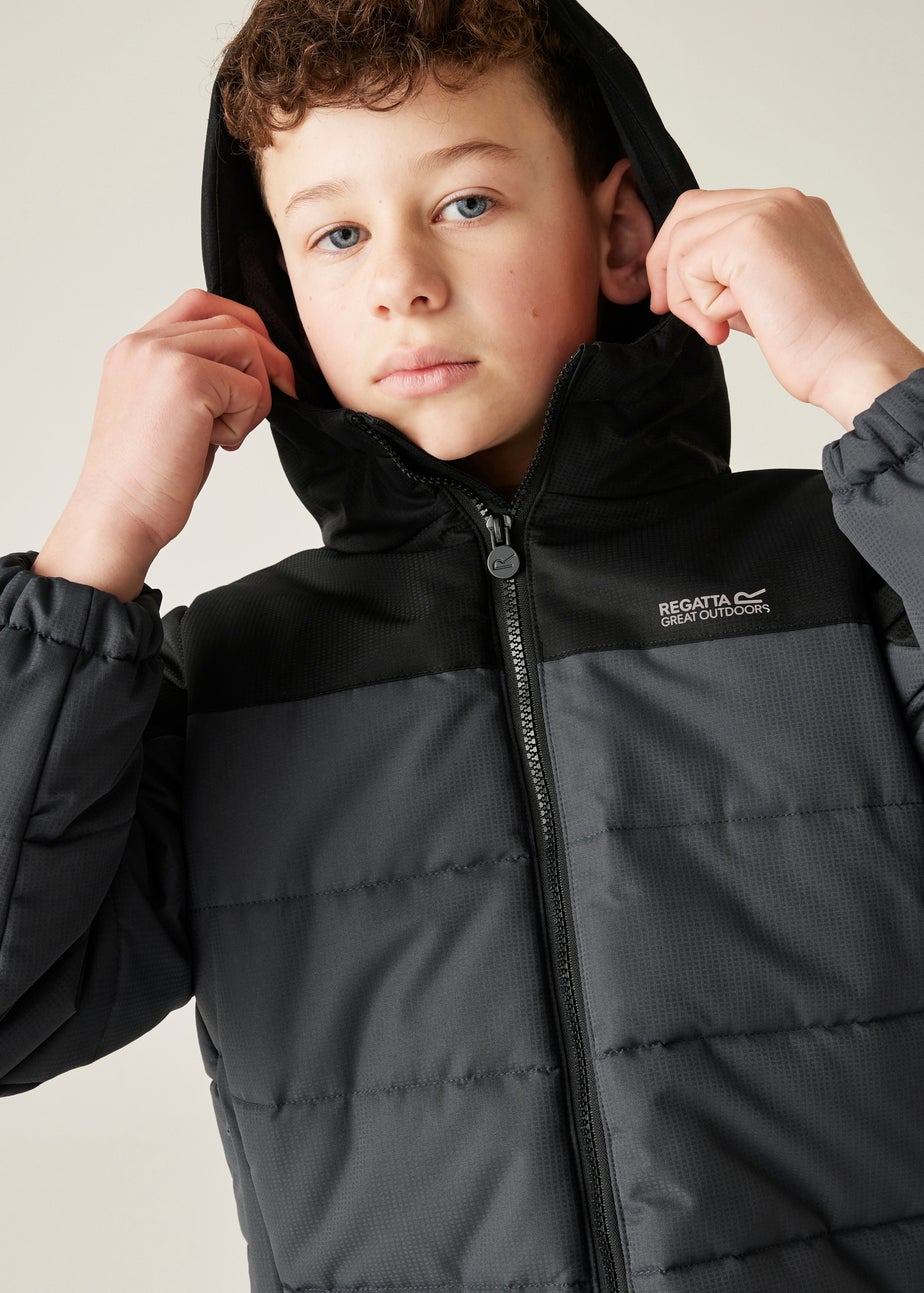 Regatta Black/Grey Kids' Lofthouse Reflective Jacket (3-16yrs)
