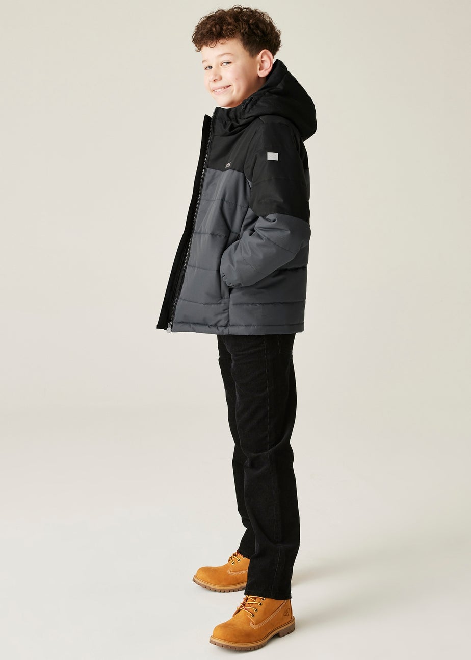 Regatta Black/Grey Kids' Lofthouse Reflective Jacket (3-16yrs)