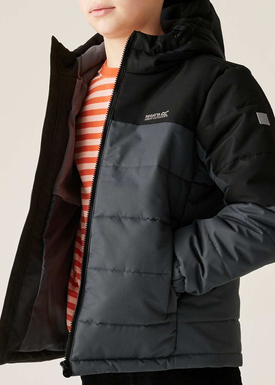 Regatta Black/Grey Kids' Lofthouse Reflective Jacket (3-16yrs)