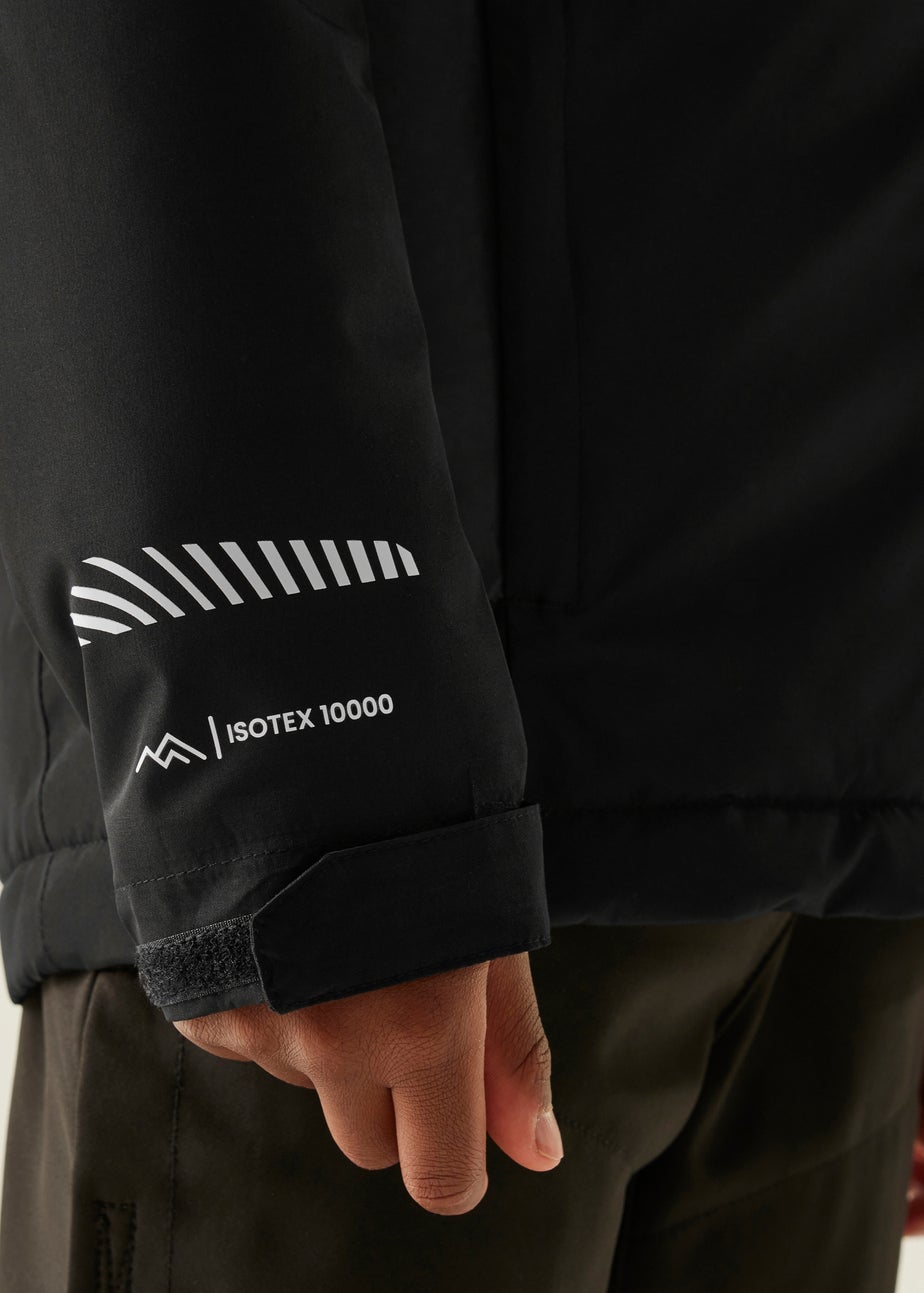 Regatta Black/Grey Kids' Hurdle Reflective Waterproof Insulated Jacket (3-16yrs)