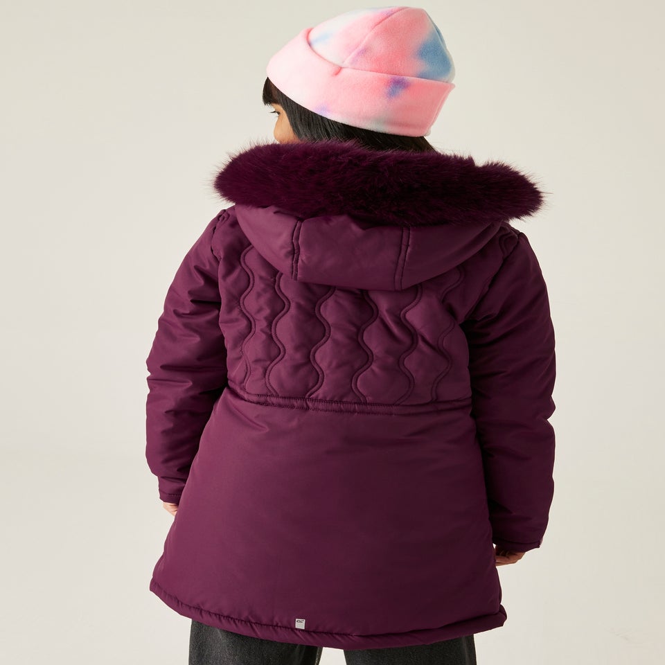 Regatta Aubergine Kids' Fabrizia II Reflective Jacket (3-16yrs)