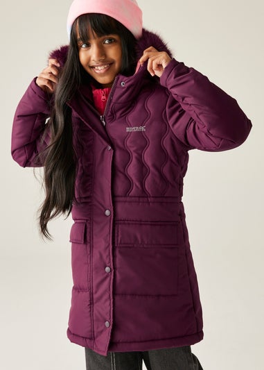 Regatta Aubergine Kids' Fabrizia II Reflective Jacket (3-16yrs)