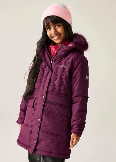 Regatta Aubergine Kids' Fabrizia II Reflective Jacket (3-16yrs)