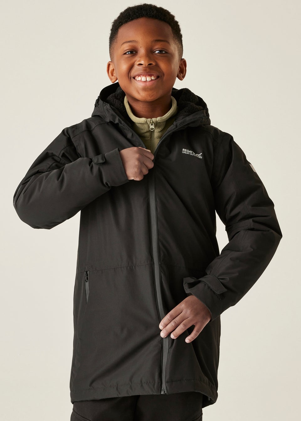 Regatta Black Kids' Farbank II Waterproof Insulated Jacket (3-16yrs)