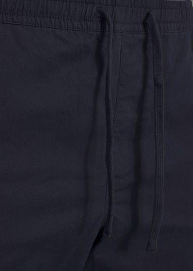 BadRhino Navy Blue Elasticated Waist Chinos