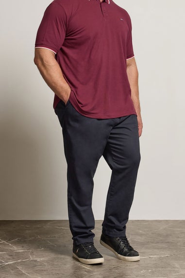 BadRhino Navy Blue Elasticated Waist Chinos