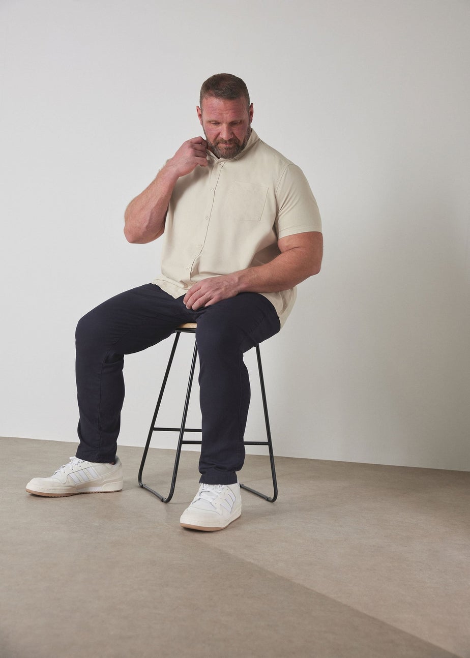 BadRhino Navy Blue Elasticated Waist Chinos