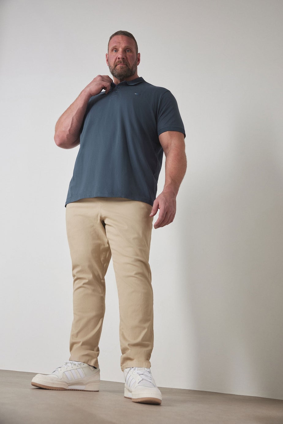 BadRhino Stone Brown Elasticated Waist Chinos