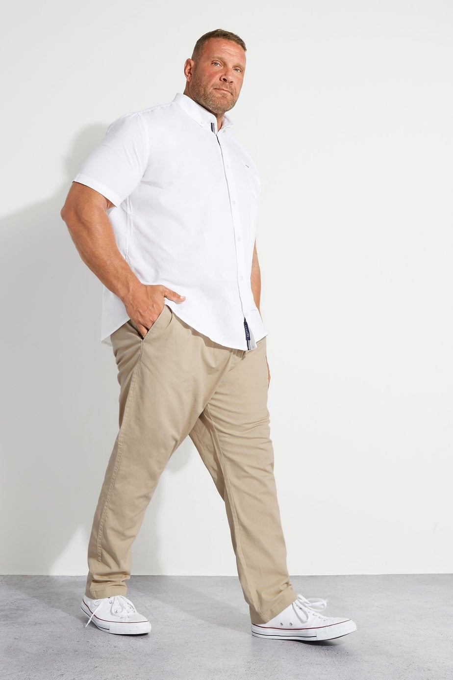 BadRhino Stone Brown Elasticated Waist Chinos