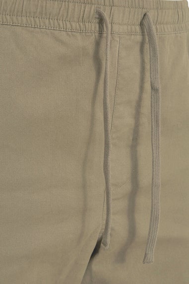 BadRhino Stone Brown Elasticated Waist Chinos