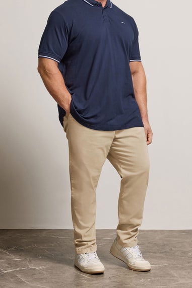 BadRhino Stone Brown Elasticated Waist Chinos