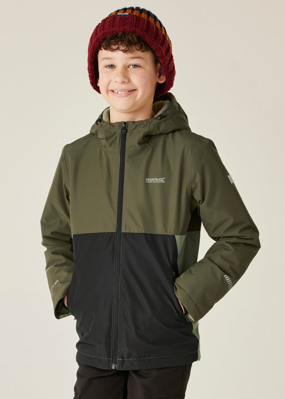 Regatta Soft Green Kids' Hillain Warm Lined Reflective Waterproof Insulated Jacket (3-16yrs)