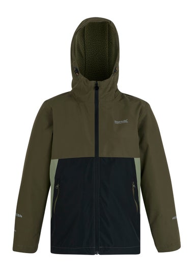 Regatta Soft Green Kids' Hillain Warm Lined Reflective Waterproof Insulated Jacket (3-16yrs)