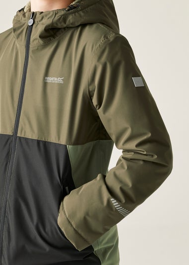 Regatta Soft Green Kids' Hillain Warm Lined Reflective Waterproof Insulated Jacket (3-16yrs)