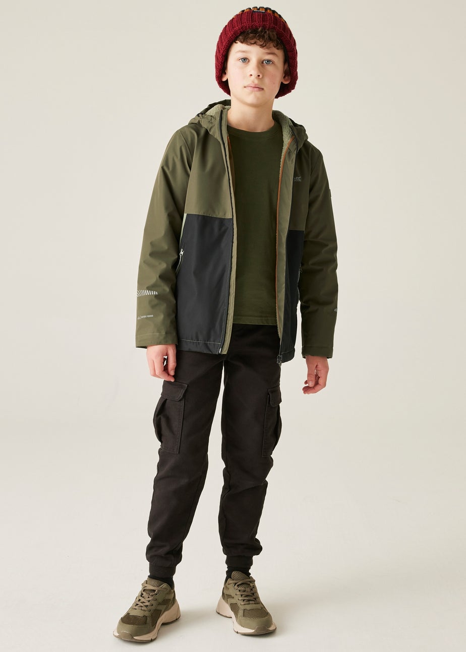 Regatta Soft Green Kids' Hillain Warm Lined Reflective Waterproof Insulated Jacket (3-16yrs)