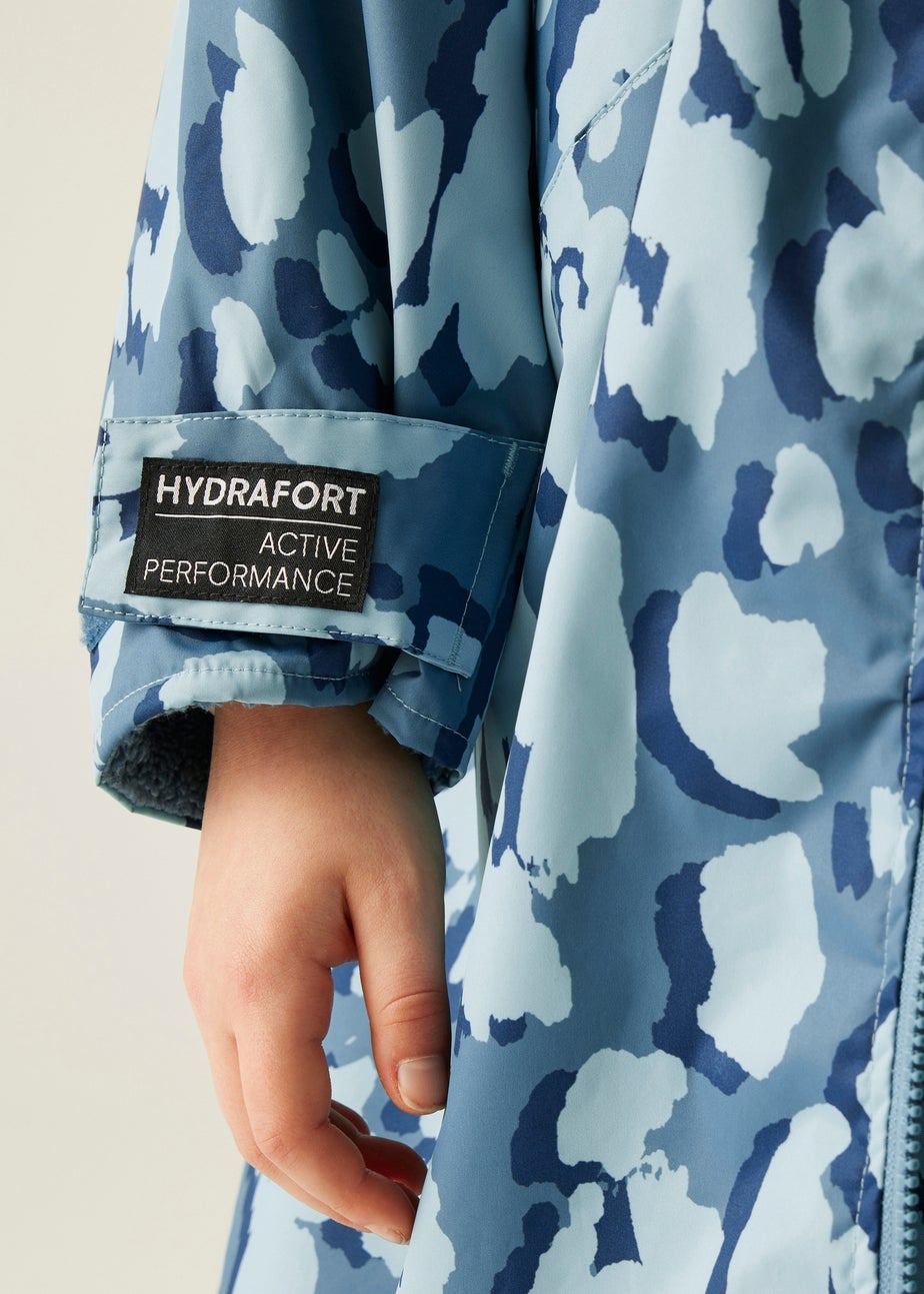 Regatta Light Blue Kids' Changing Waterproof Robe (3-13yrs)