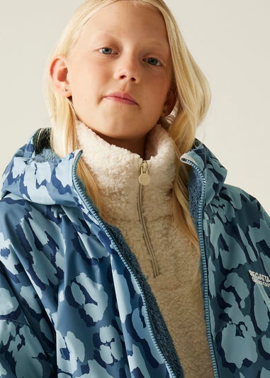 Regatta Light Blue Kids' Changing Waterproof Robe (3-13yrs)