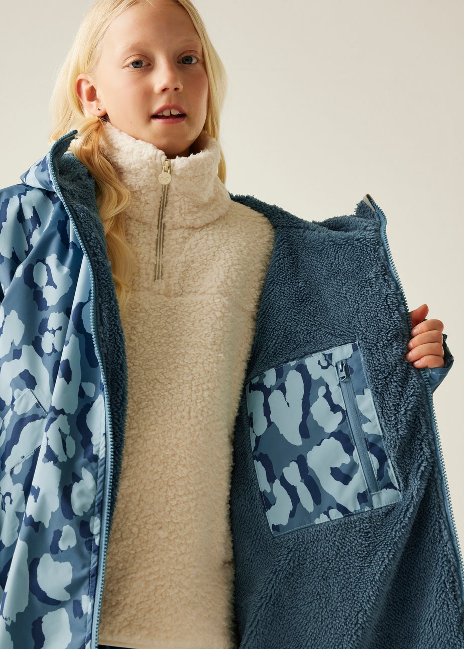 Regatta Light Blue Kids' Changing Waterproof Robe (3-13yrs)