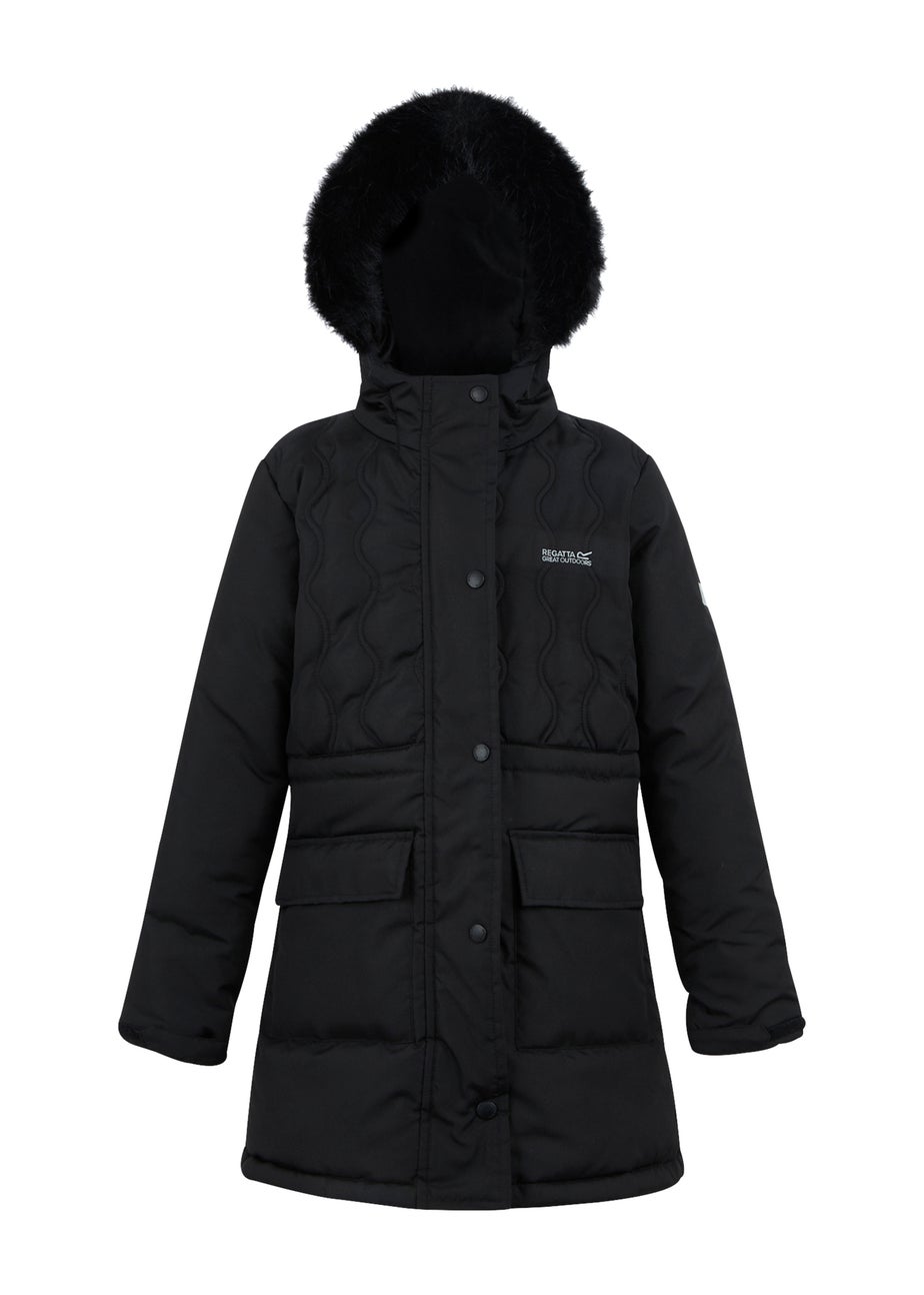 Regatta Black Kids' Fabrizia II Reflective Jacket (3-16yrs)