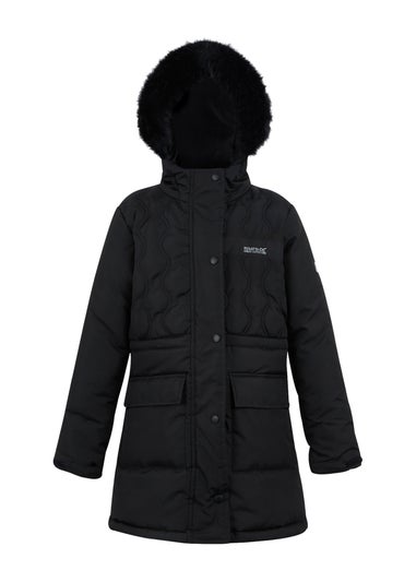 Regatta Black Kids' Fabrizia II Reflective Jacket (3-16yrs)