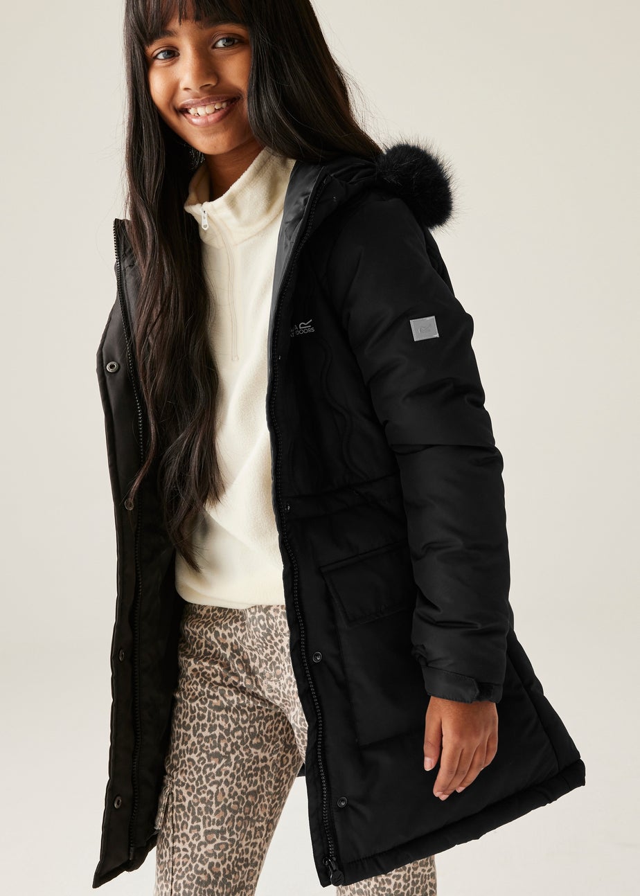 Regatta Black Kids' Fabrizia II Reflective Jacket (3-16yrs)