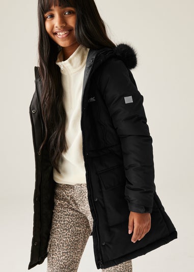 Regatta Black Kids' Fabrizia II Reflective Jacket (3-16yrs)