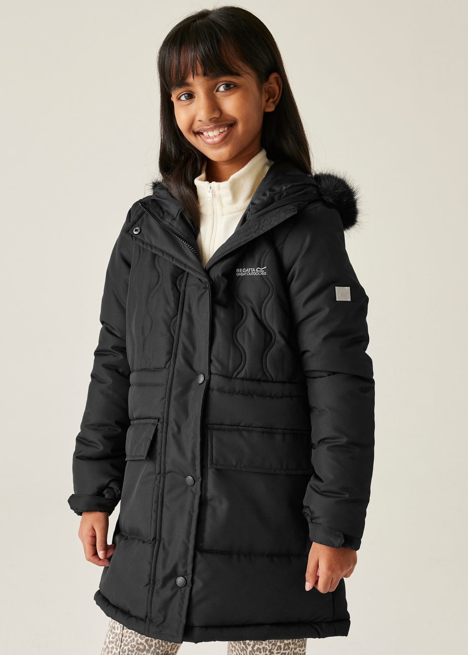 Regatta Black Kids' Fabrizia II Reflective Jacket (3-16yrs)