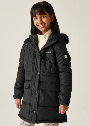 Regatta Black Kids' Fabrizia II Reflective Jacket (3-16yrs)