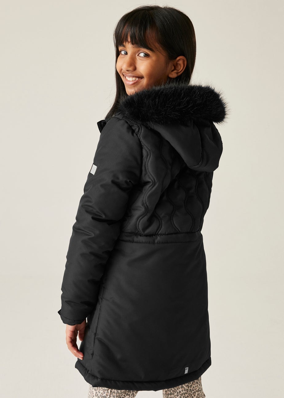 Regatta Black Kids' Fabrizia II Reflective Jacket (3-16yrs)