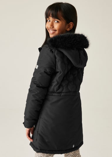 Regatta Black Kids' Fabrizia II Reflective Jacket (3-16yrs)