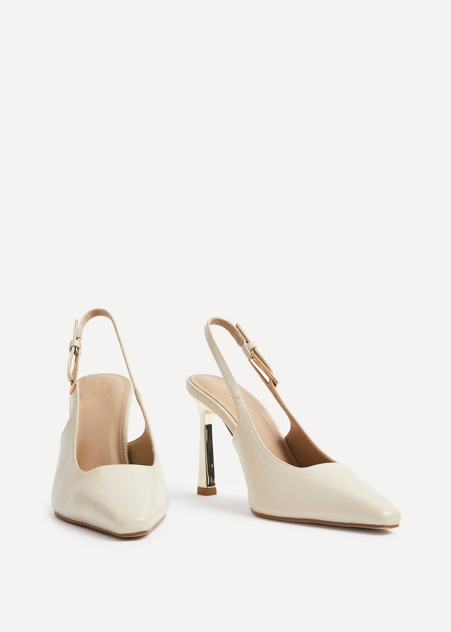 Linzi Lizzie Sand Faux Leather Court Heel