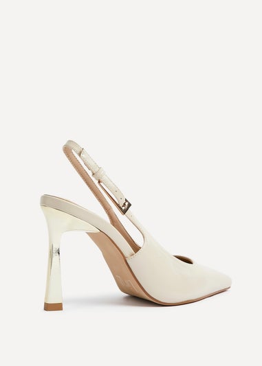 Linzi Lizzie Sand Faux Leather Court Heel