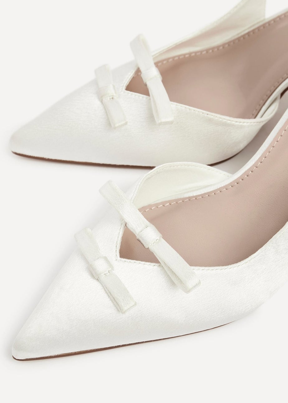 Linzi Bound Bridal Ivory Satin Courts