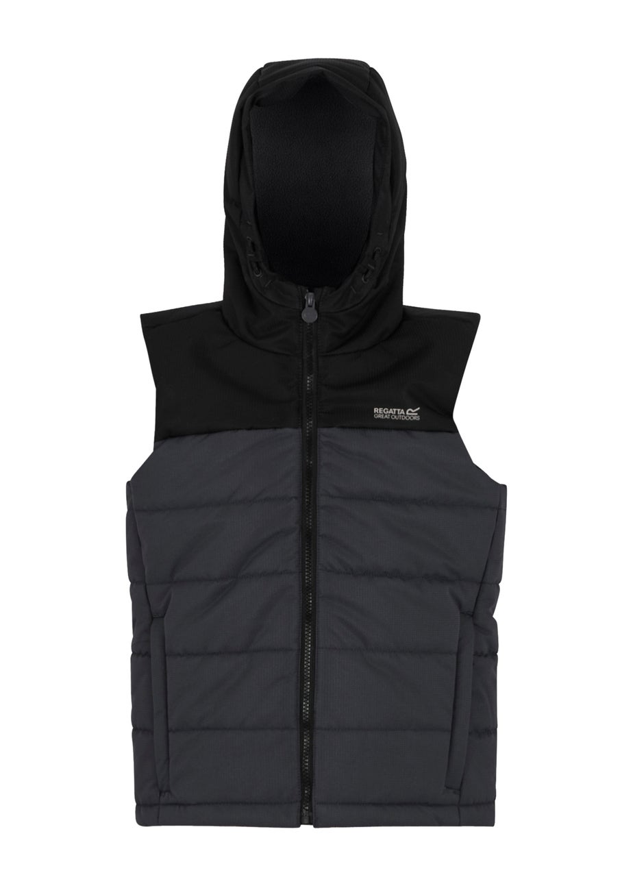 Regatta Black/Grey Kids' Lofthouse Lightweight Bodywarmer (3-16yrs)