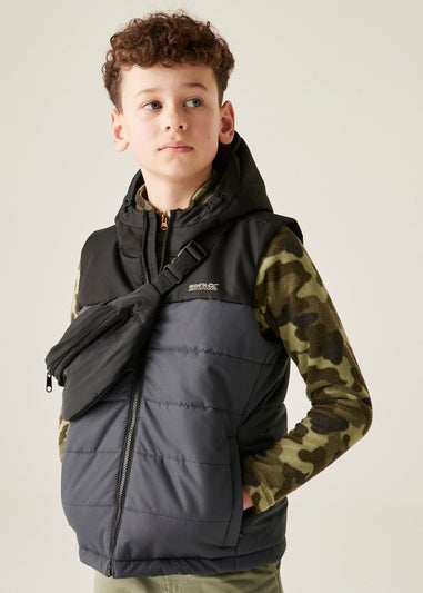 Regatta Black/Grey Kids' Lofthouse Lightweight Bodywarmer (3-16yrs)
