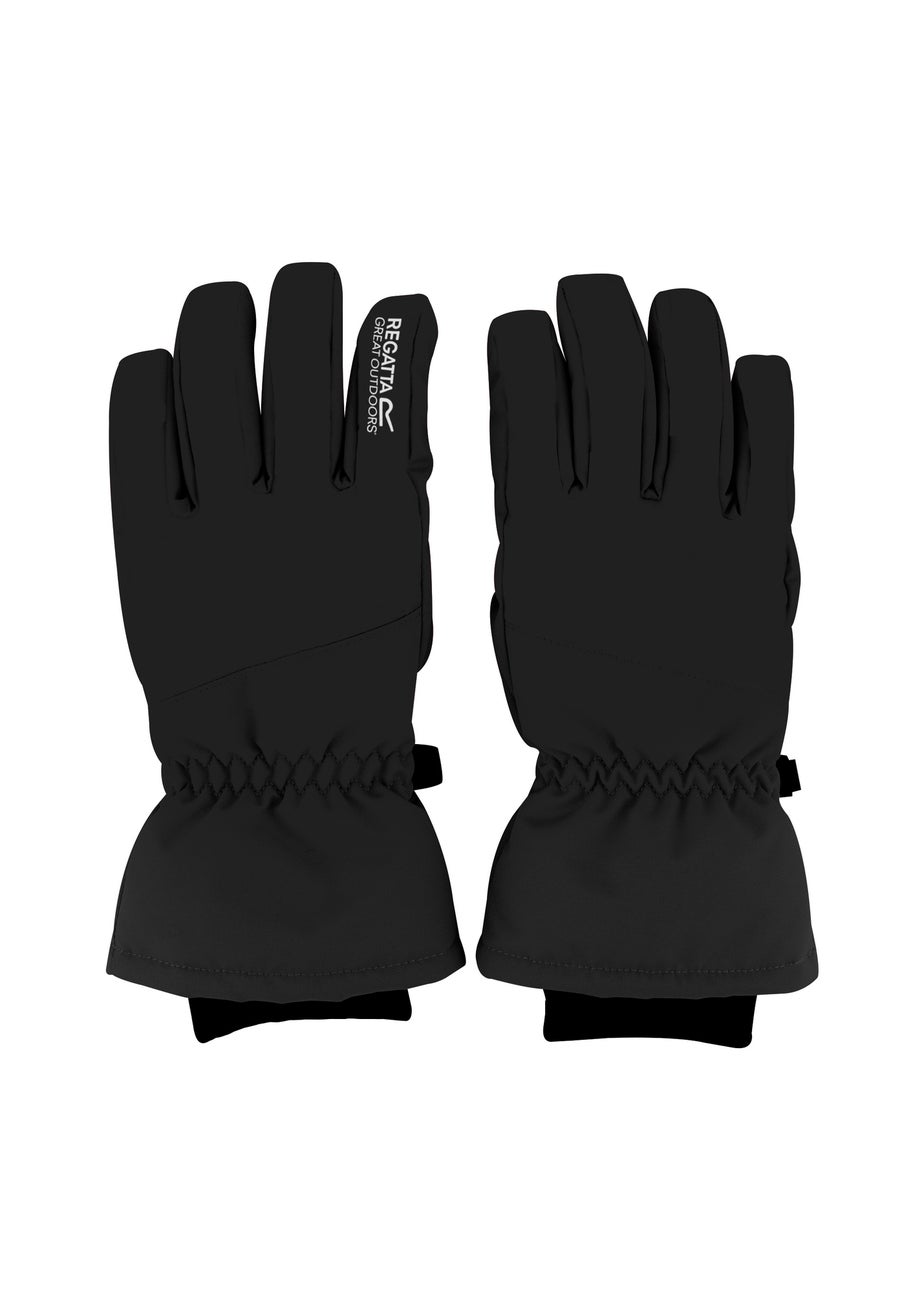 Regatta Black Kids' Arlie Waterproof Gloves (4-13yrs)